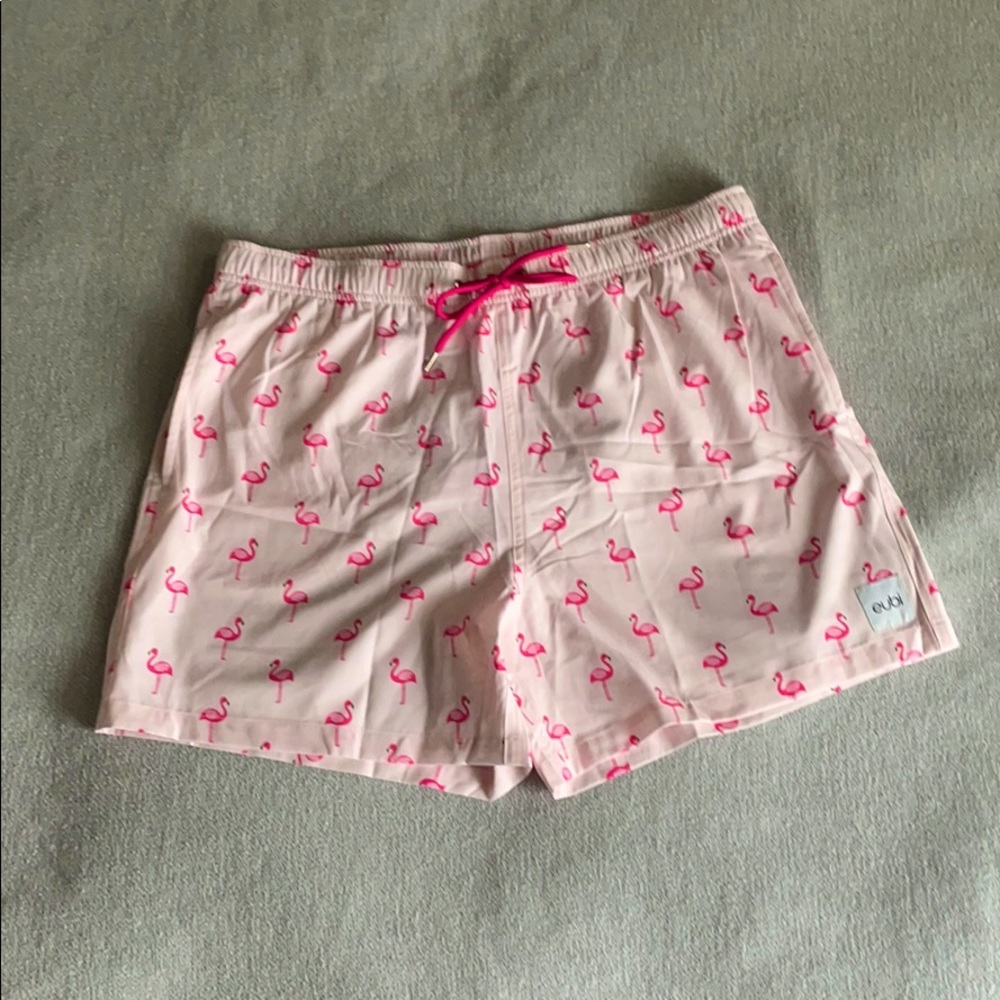 Eubi Men’s Let’s Flamingle Swimsuit Large New
